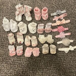 18 piece baby girl accessory bundle